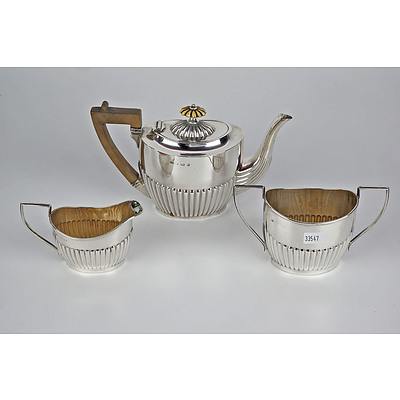 Sterling Silver Batchelor's Tea Service, Birmingham 1904, 430g