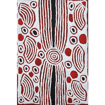Susan Gibson Napaltjarri (b1973) 'Wirrulnga Country' Acrylic on Canvas