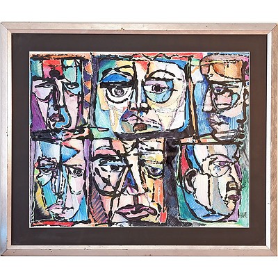 Harry Hart (India, Australia XX-XXI) Mixed Media Abstract Composition