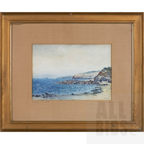 James Ashton (1859-1935), Rocky Bay South Australia, Watercolour and Gouache on Rag Paper, 25.5 x 35 cm