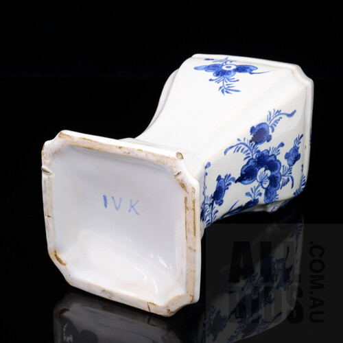18th Century Dutch Delft Vase Signed IVK