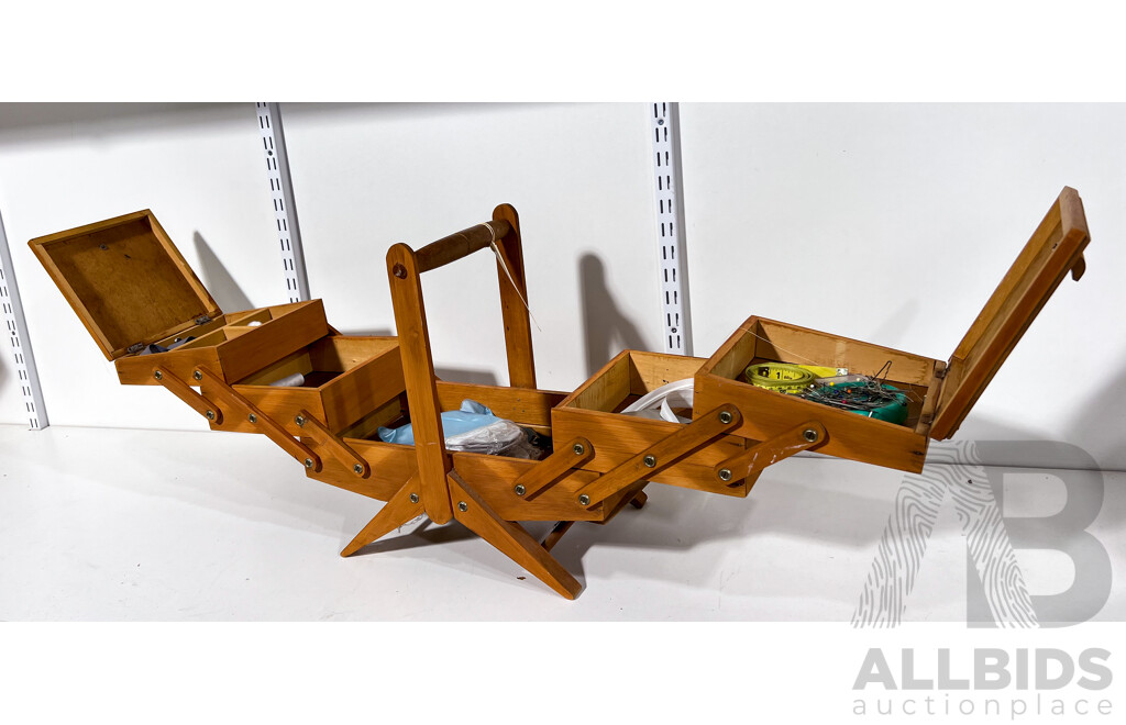 Vintage Concertina Sewing Box