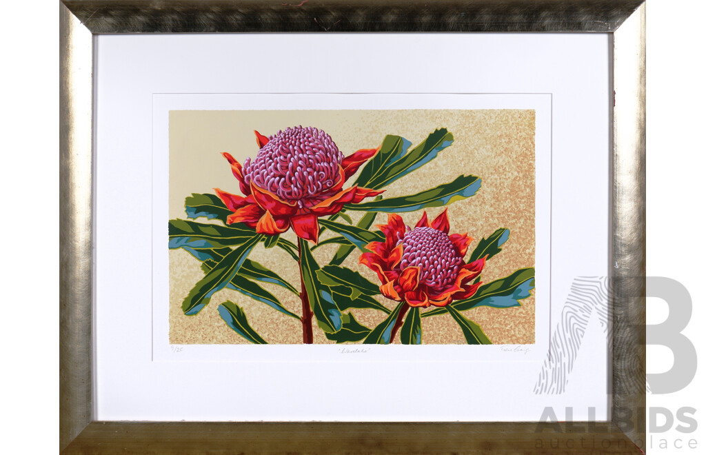 Fiona Craig (Contemporary, Australian), Waratahs, Screenprint