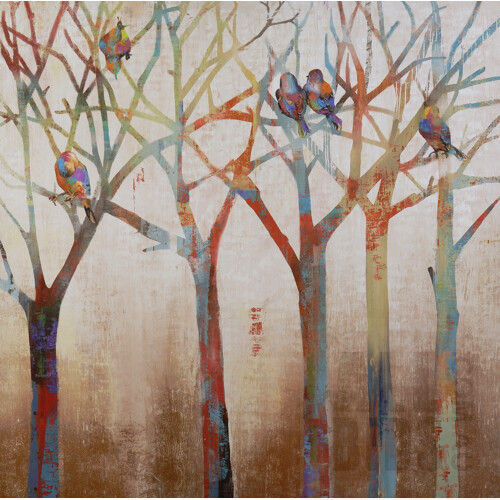 Two Bird Motif Canvas Prints, Each 80 x 80 cm (2)