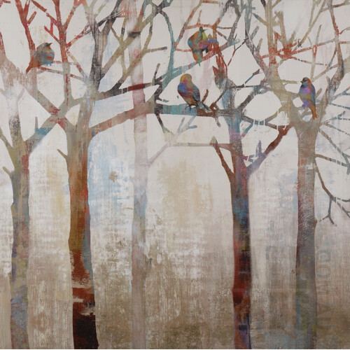 Two Bird Motif Canvas Prints, Each 80 x 80 cm (2)
