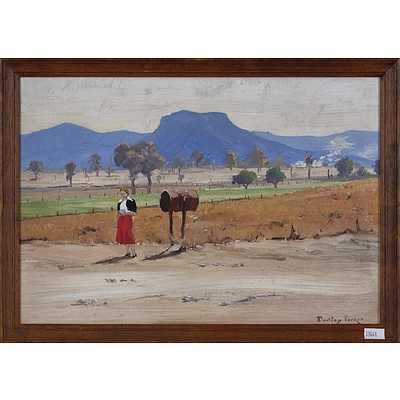 Dudley Parker (1914-1989), Untitled (The Letter Box), Oil on Board