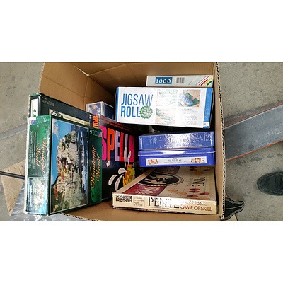 Large Collection of Puzzles and Board Games