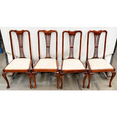 Antique Style Mahogany Dining Table with Four Matching Chairs