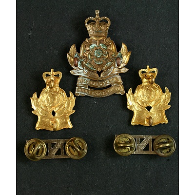 Australian Intelligence Corps Brass Cap Badge, Shoulder Titles and Collar Badges
