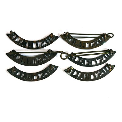 6x WW2 Australia Shoulder Titles