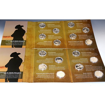 Second World War Silver Commemorative Medal Set