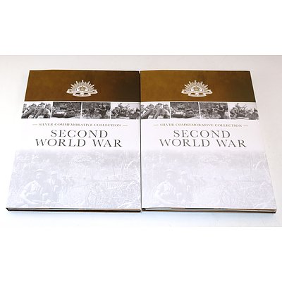 Second World War Silver Commemorative Medal Set