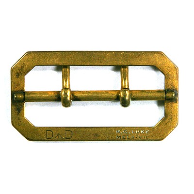 4x Uniform Buckles - Brass & Black oxidised