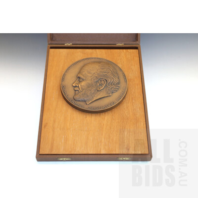 Large Portrait Medal of Dr H.C. (Nugget) Coombs by Michael Meszaros