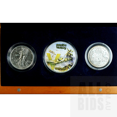 2005 60th Anniv of End of WW2 Silver Coin Set