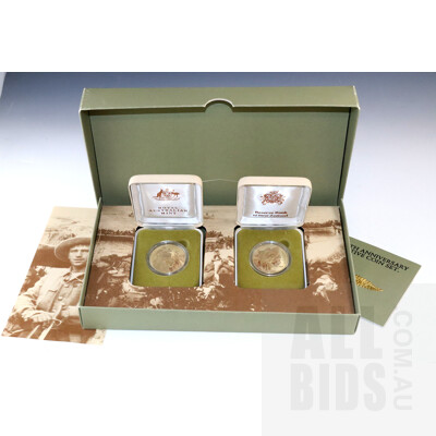1990 ANZAC 75th Anniversary Commemorative $5 ProofCoin Set