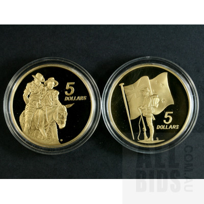 1990 ANZAC 75th Anniversary Commemorative $5 ProofCoin Set