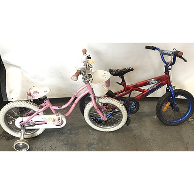 Trek and SPiderman Kids Bikes