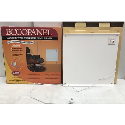 Ecopanel Electric Wall Mounted Panel Heaters -Lot Of Two
