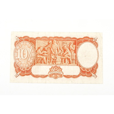 Australian 1939 Sheehan/ McFarlane Ten Shilling Banknote, R12 E8097639