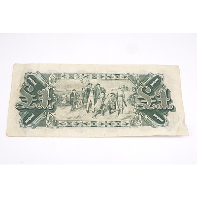 Commonwealth of Australia Riddle/ Heathershaw One Pound Note, J91 547602