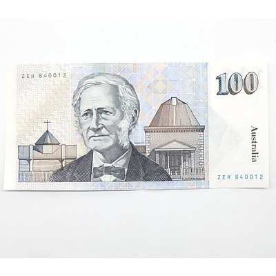 Australian Fraser/ Johnston $100 Note, ZEH840012