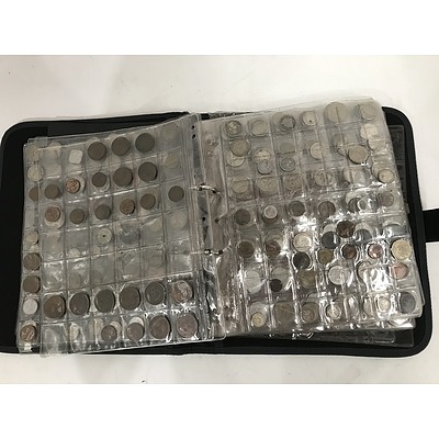Large Collection of Australian & Foreign Notes and Coins - in Folder