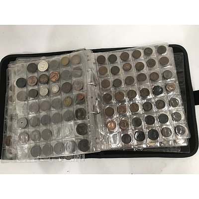 Large Collection of Australian & Foreign Notes and Coins - in Folder