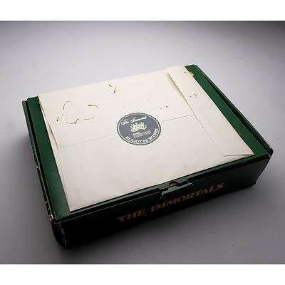 Boxed Four Bottle Set of 1977 Elliotts Wines Rugby League Immortals - Churchill, Gasnier, Raper, Fulton