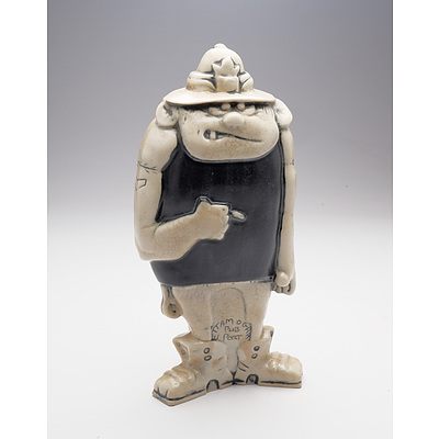 Ettamogah Pub Port in Stoneware Drinking Man Decanter