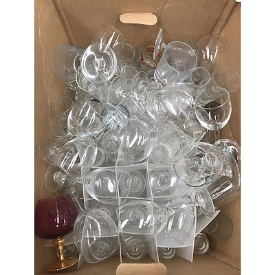 Bulk Lot of Glasses, Tumblers and Stemware