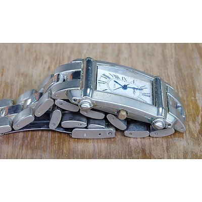Japanese Silver Plated Cast Metal Trinket Box and Tank Watch Marked Cartier Paris