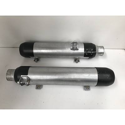 Harley Davidson Twin Exhaust Mufflers