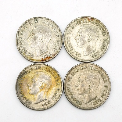 Four 1951 Commonwealth Jubilee Commemorative Australian Florins