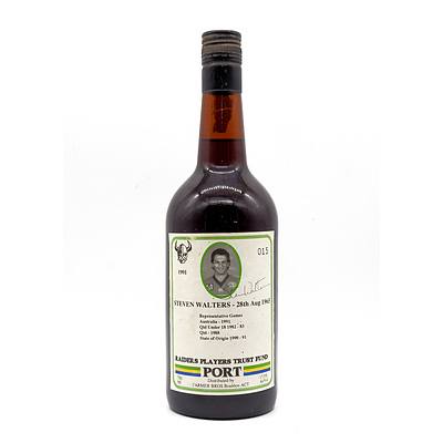Vintage Canberra Raiders Players Trust Fund 1991 Commemorative Port - 'Steven Walters'