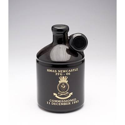 HMAS Newcastle FFG-06  Commemorative Port in Stoneware Decanter