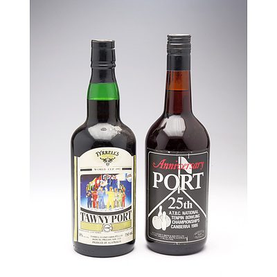 Two Vintage Ports - Tyrells 1992Cricket World Cup and ATBC 1986 Anniversary (2)