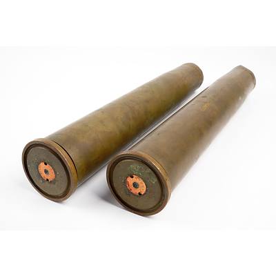 Two Vintage 40mm Cartridge Shells