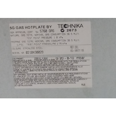Technika Five Burner Natural Gas Cooktop