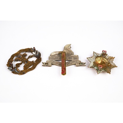 Three British Military Cap Badges