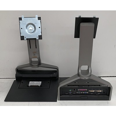 Bulk Lot of Dell Flat Panel Monitor Stands w/ E-Port Docking Stations - Lot of 25