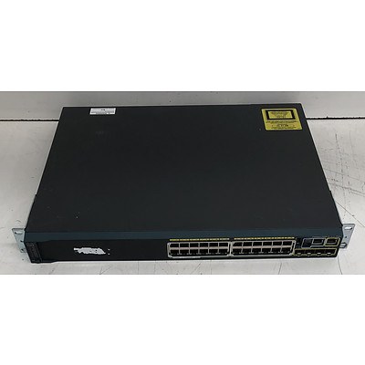 Cisco (WS-C2960S-24PS-L V01) Catalyst 2960-S Series PoE+ 24-Port Gigabit Managed Switch
