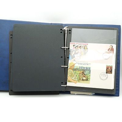 Collection of Australian and International First Day Covers in Hagner Album, Including 1982 Ashes