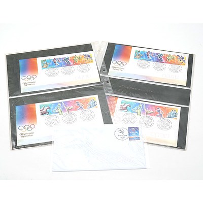 Five Australian 2000 Olympic Games First Day Covers