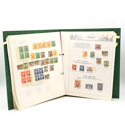 Folder of Australian Pre Decimal Stamps, Kangaroo Series, George V, 1932 Opening of Sydney Harbour Bridge and More
