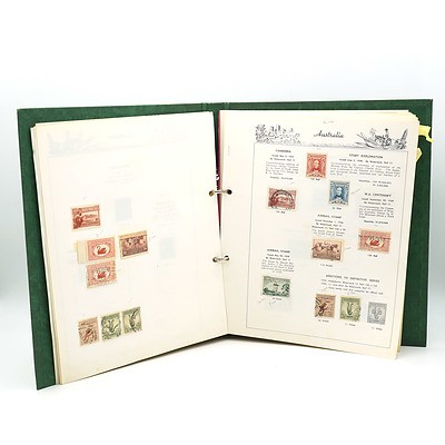 Folder of Australian Pre Decimal Stamps, Kangaroo Series, George V, 1932 Opening of Sydney Harbour Bridge and More