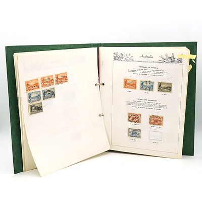 Folder of Australian Pre Decimal Stamps, Kangaroo Series, George V, 1932 Opening of Sydney Harbour Bridge and More