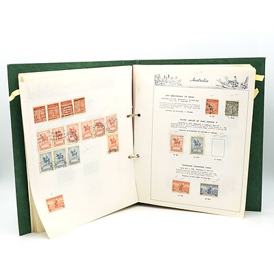 Folder of Australian Pre Decimal Stamps, Kangaroo Series, George V, 1932 Opening of Sydney Harbour Bridge and More