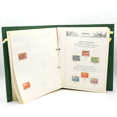 Folder of Australian Pre Decimal Stamps, Kangaroo Series, George V, 1932 Opening of Sydney Harbour Bridge and More