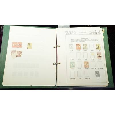 Folder of Australian Pre Decimal Stamps, Kangaroo Series, George V, 1932 Opening of Sydney Harbour Bridge and More